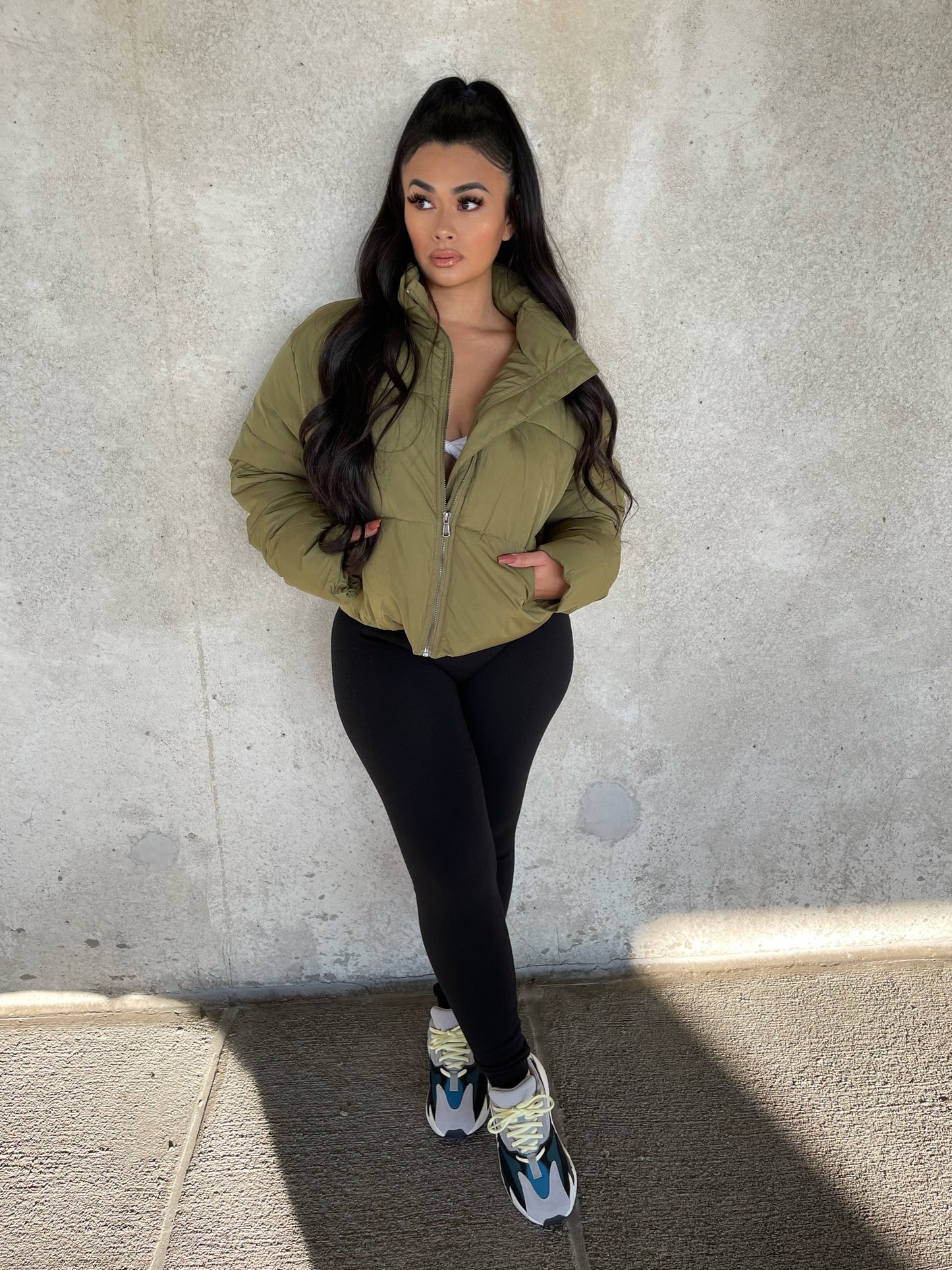 MARTINI OLIVE PUFFER COAT