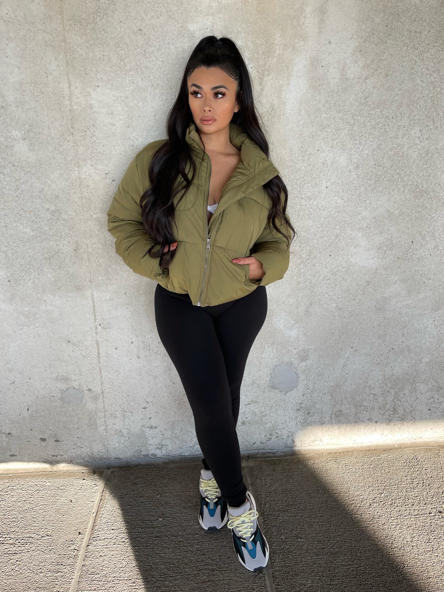 MARTINI OLIVE PUFFER COAT