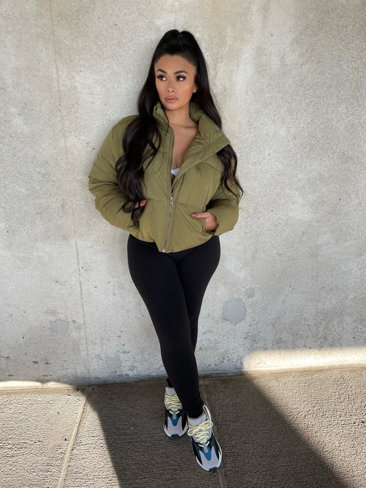 MARTINI OLIVE PUFFER COAT